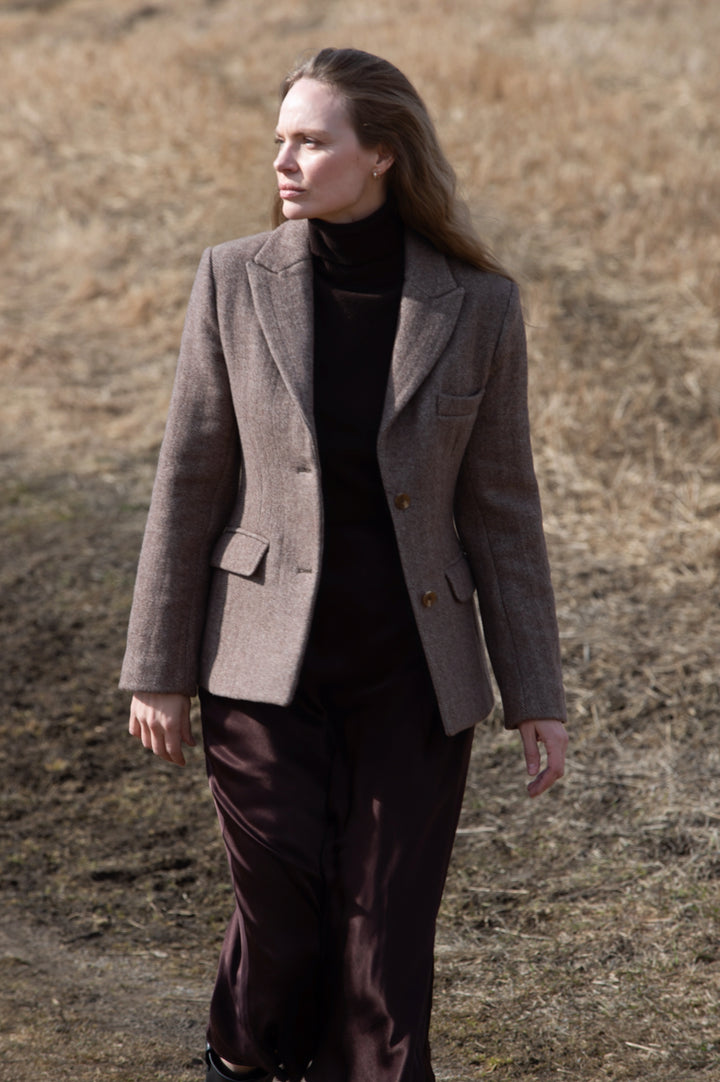 LEWIS Herringbone  Dk Brown