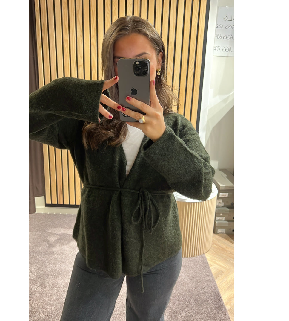 Mschmiabelle Hope Wrap Cardigan Green