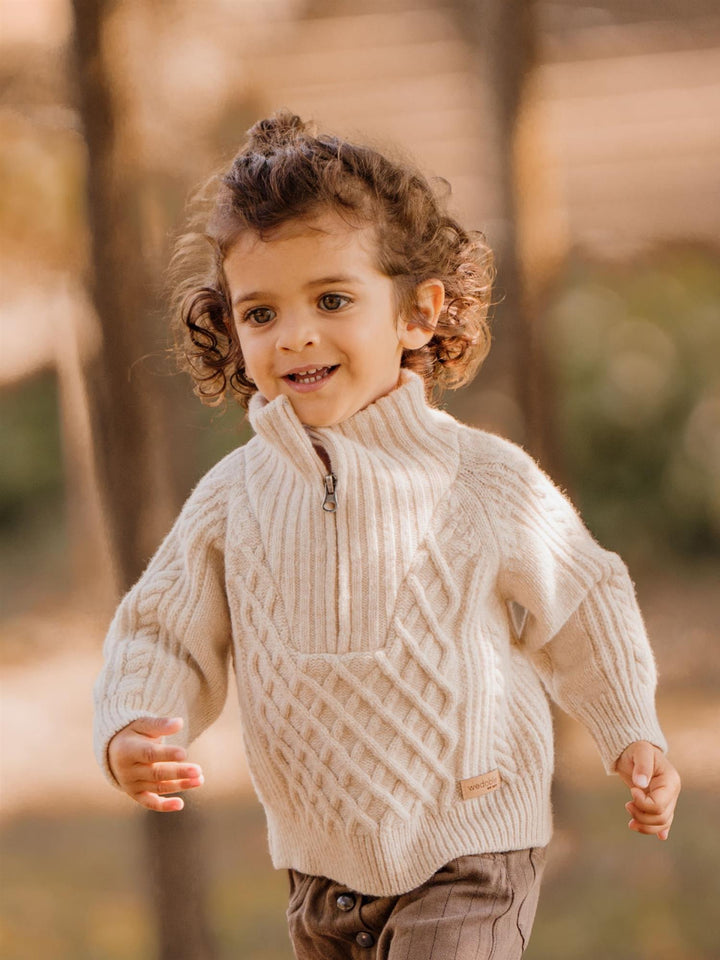 Camisola fecho  Cru Mouline