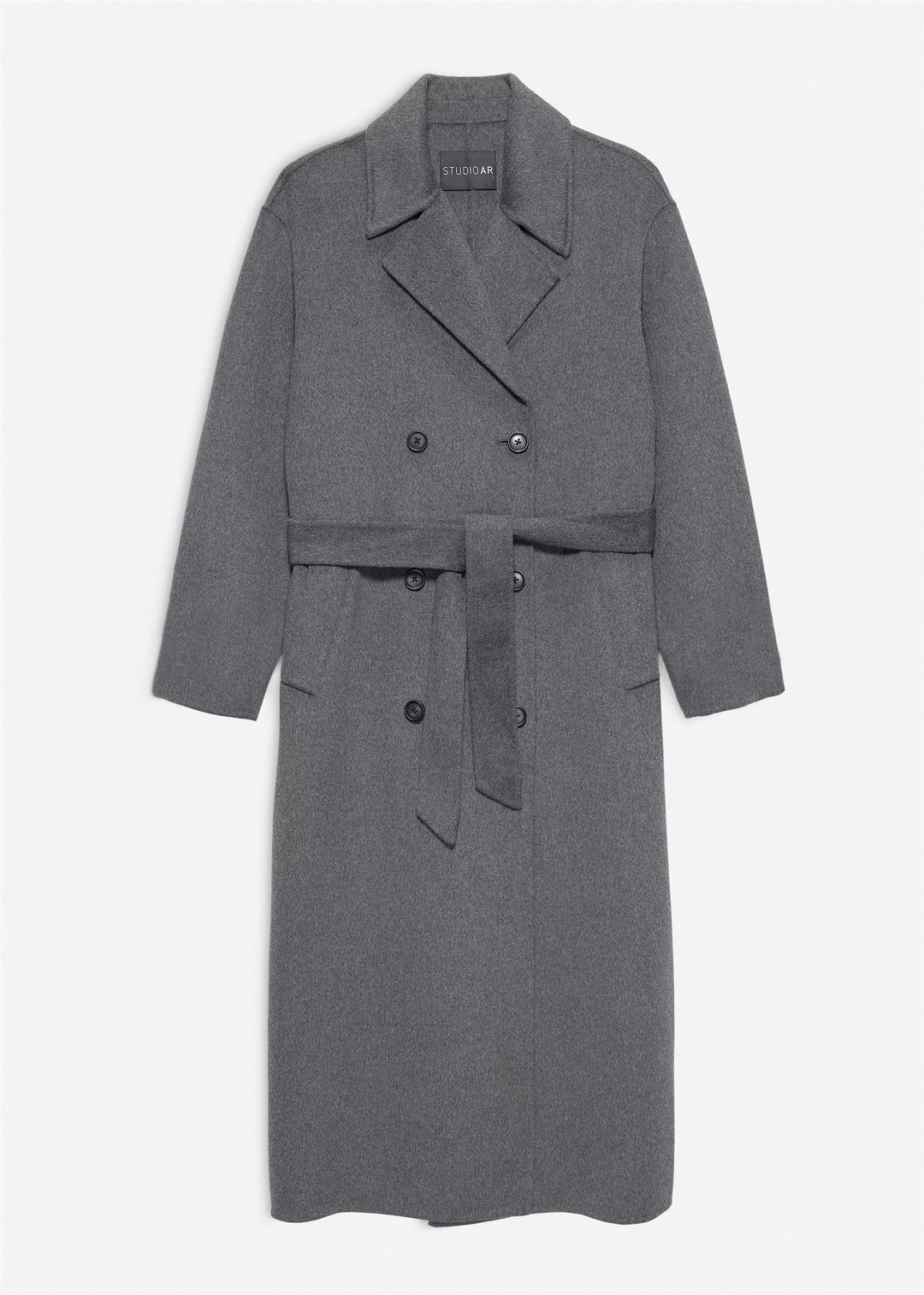 Mae Wool Blend Dark Grey Wool