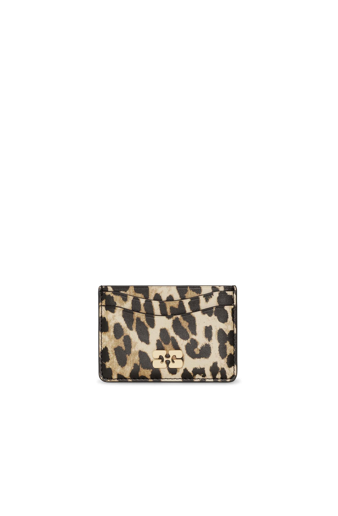 Ganni Bou Card Holder Print Leopard