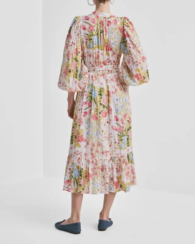 Bohemian belt dress  Flower Field