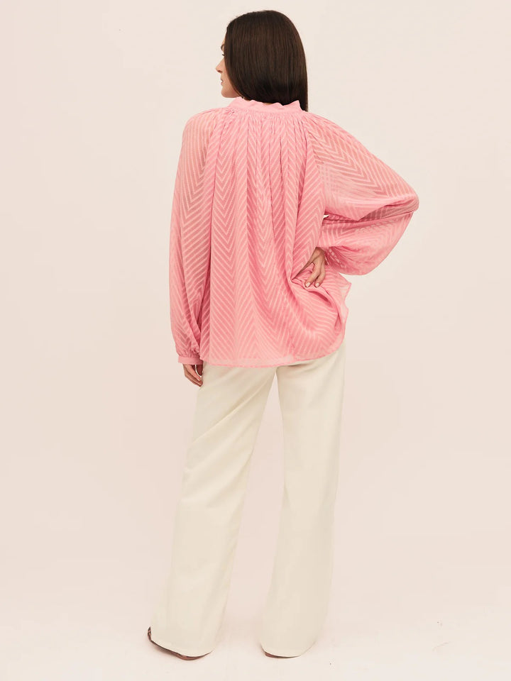 Mimosa Split Blouse  Azela Pink