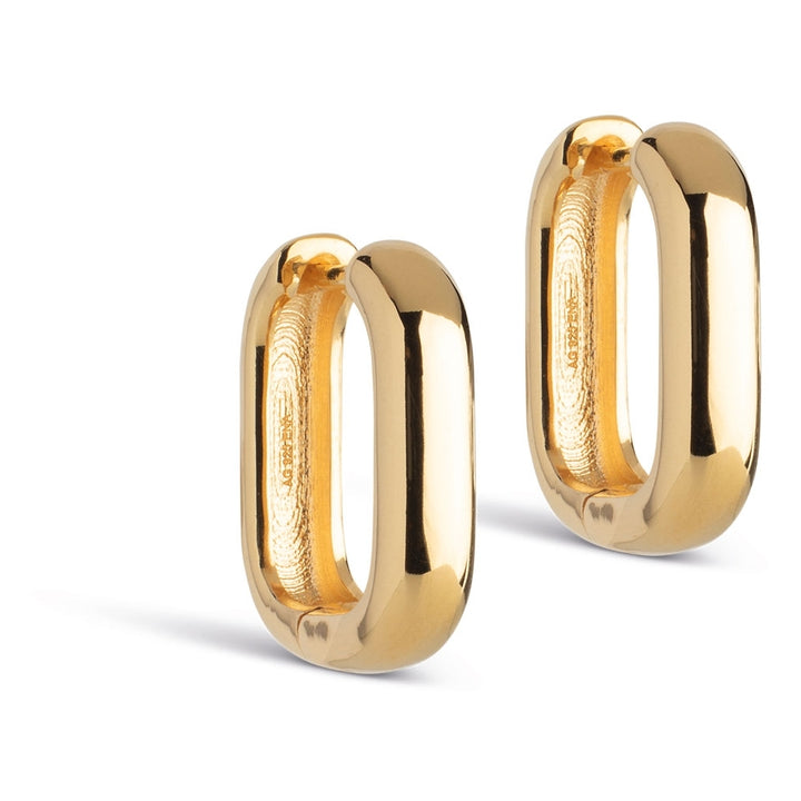 HOOPS, SQUARE 18 MM  Gold