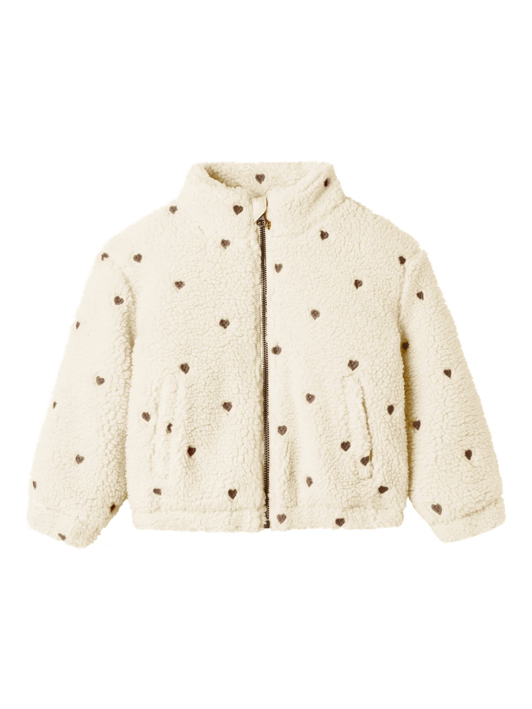 Nmfnalo Sherpa Loose Jacket Lil Offwhite