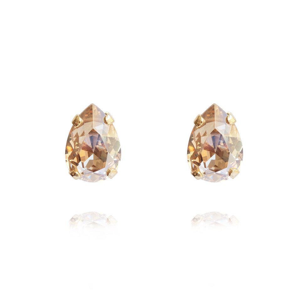 PETITE DROP STUD EARRINGS GOLD Golden Shadow