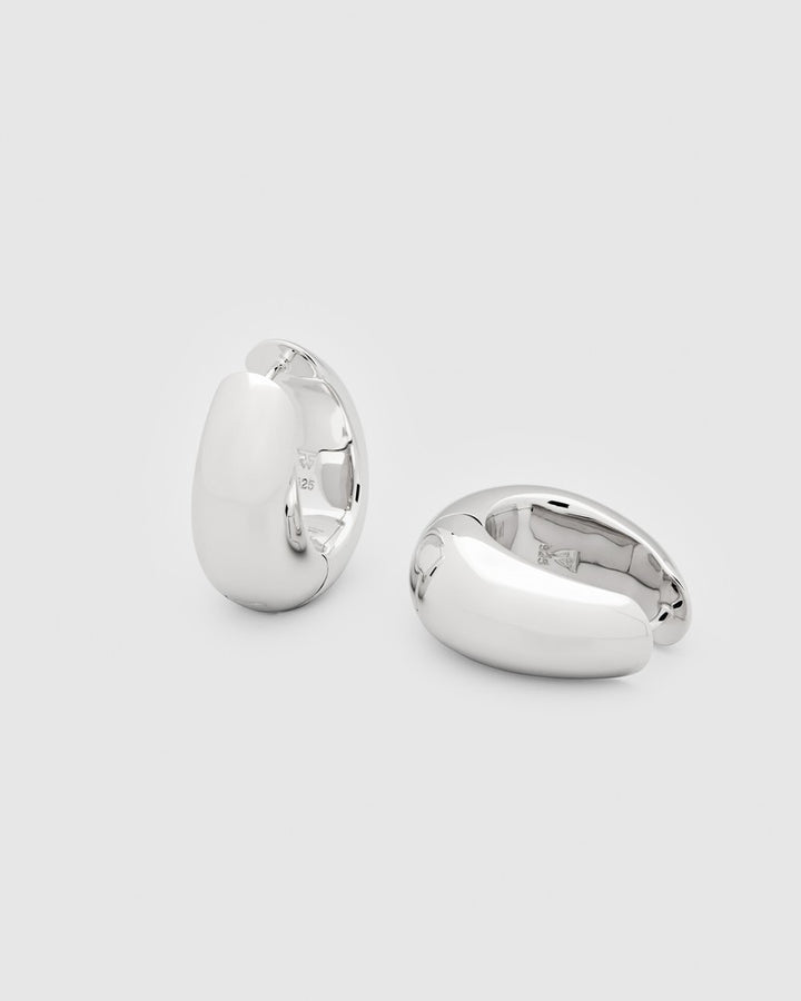 ICE HOOPS LARGE  Silver