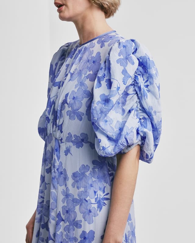 Chiffon Mini Dress  Skye Blue