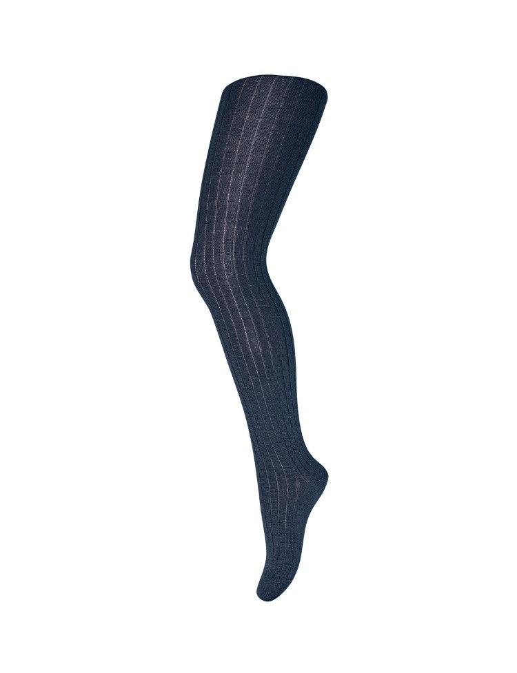 WOOL RIB TIGHTS Navy