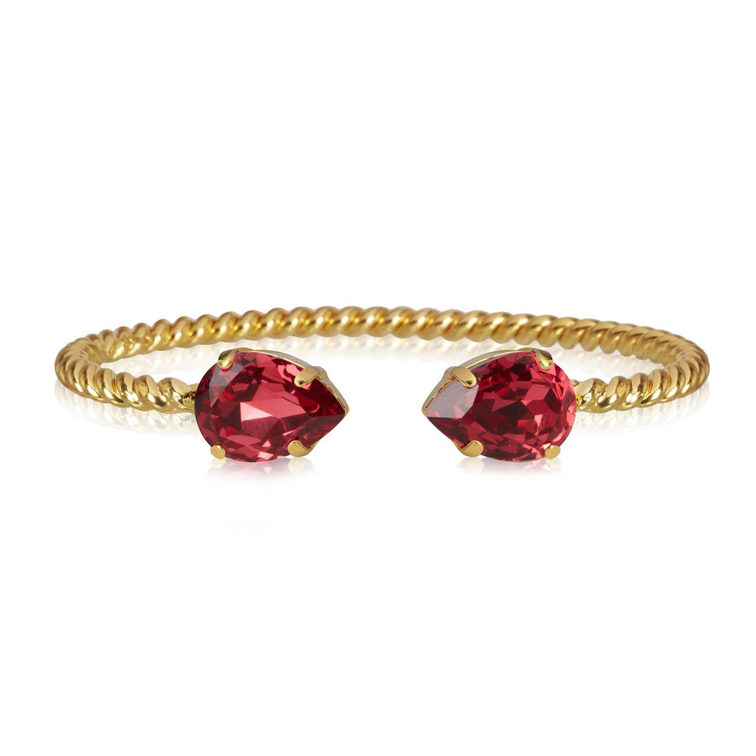 MINI DROP BRACELET GOLD  Mulberry Red
