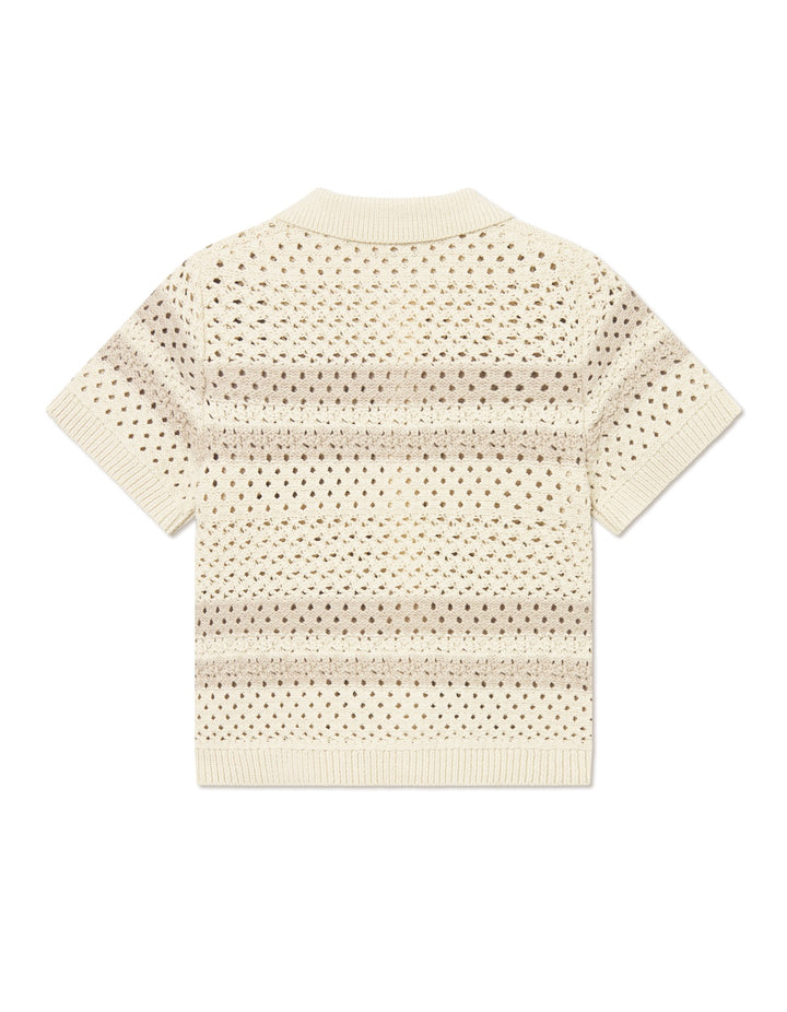 Gianni SS Knit Shirt Kids  Ivory