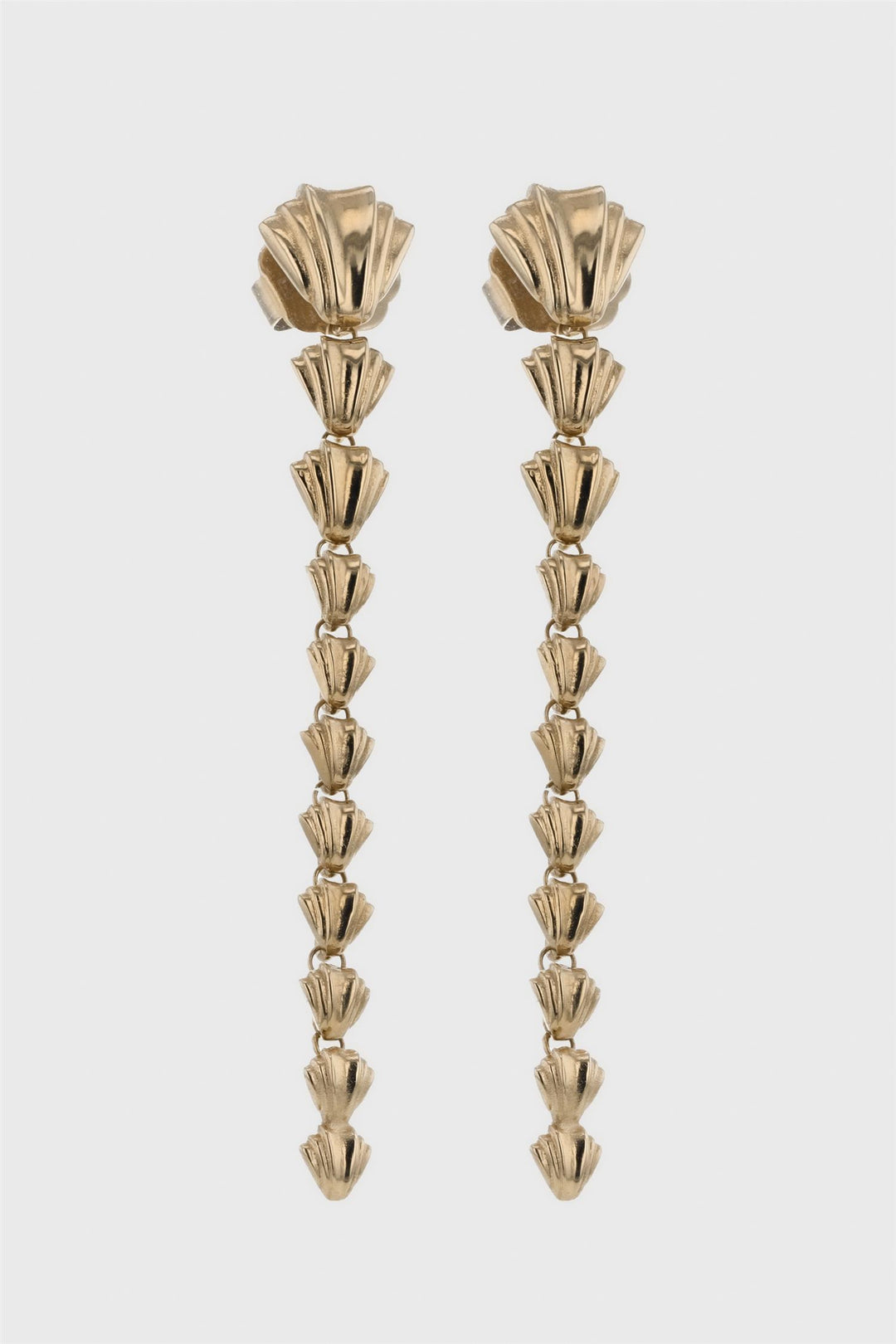 THE LONG SHELL EARRINGS Gold