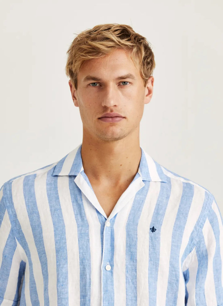 Resort Linen SS Shirt-Relaxed Fit  Blue