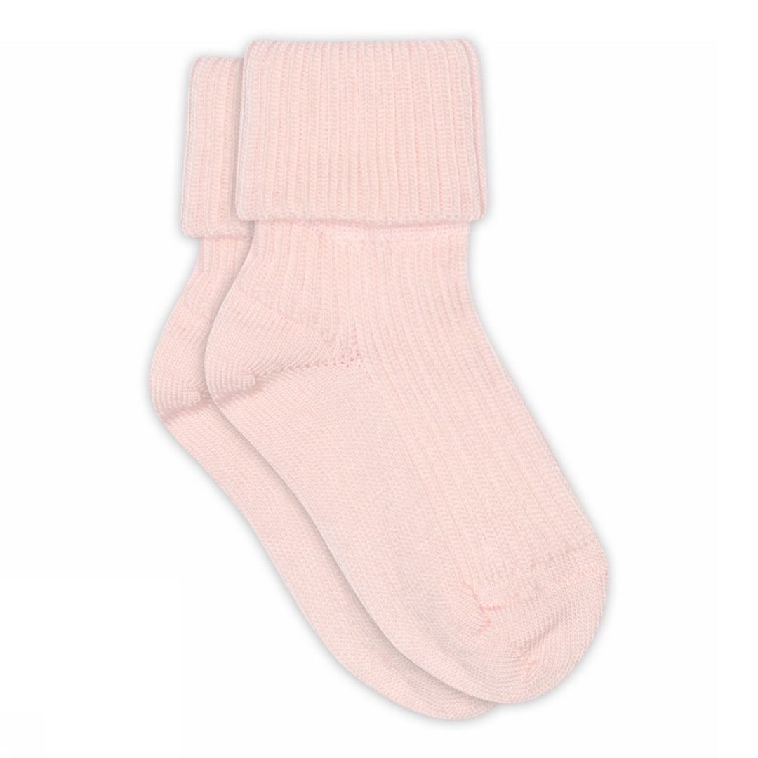 Wool rib baby socks Light Pink