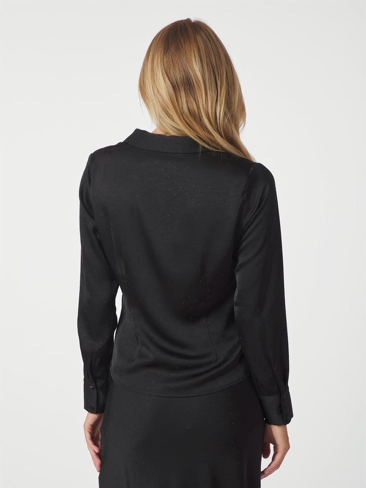 Christy Heavy Sateen Bedaz Shirt  Black