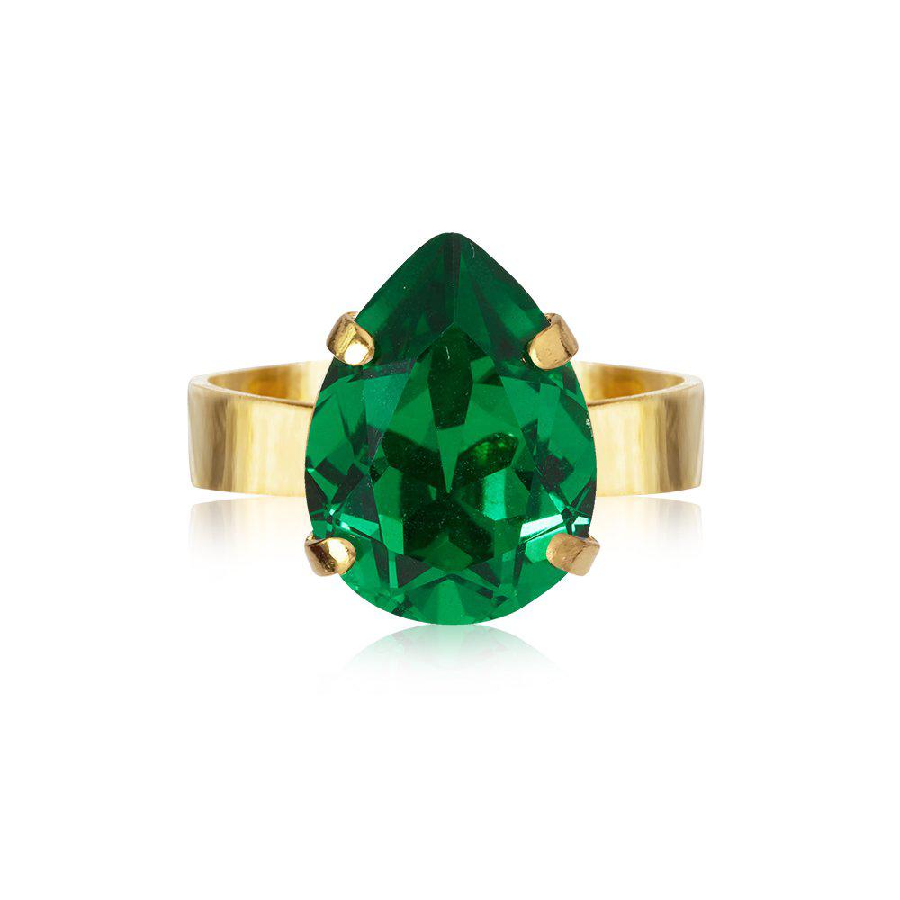 MINI DROP RING GOLD  Majestic Green