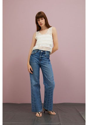 DENIM RICAMO SANGALLO Blue Jeans