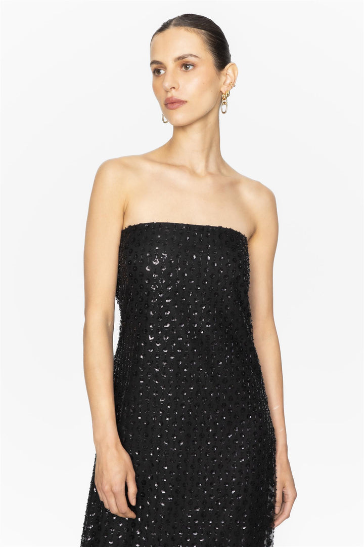 Giovanna Beaded Dress  Black