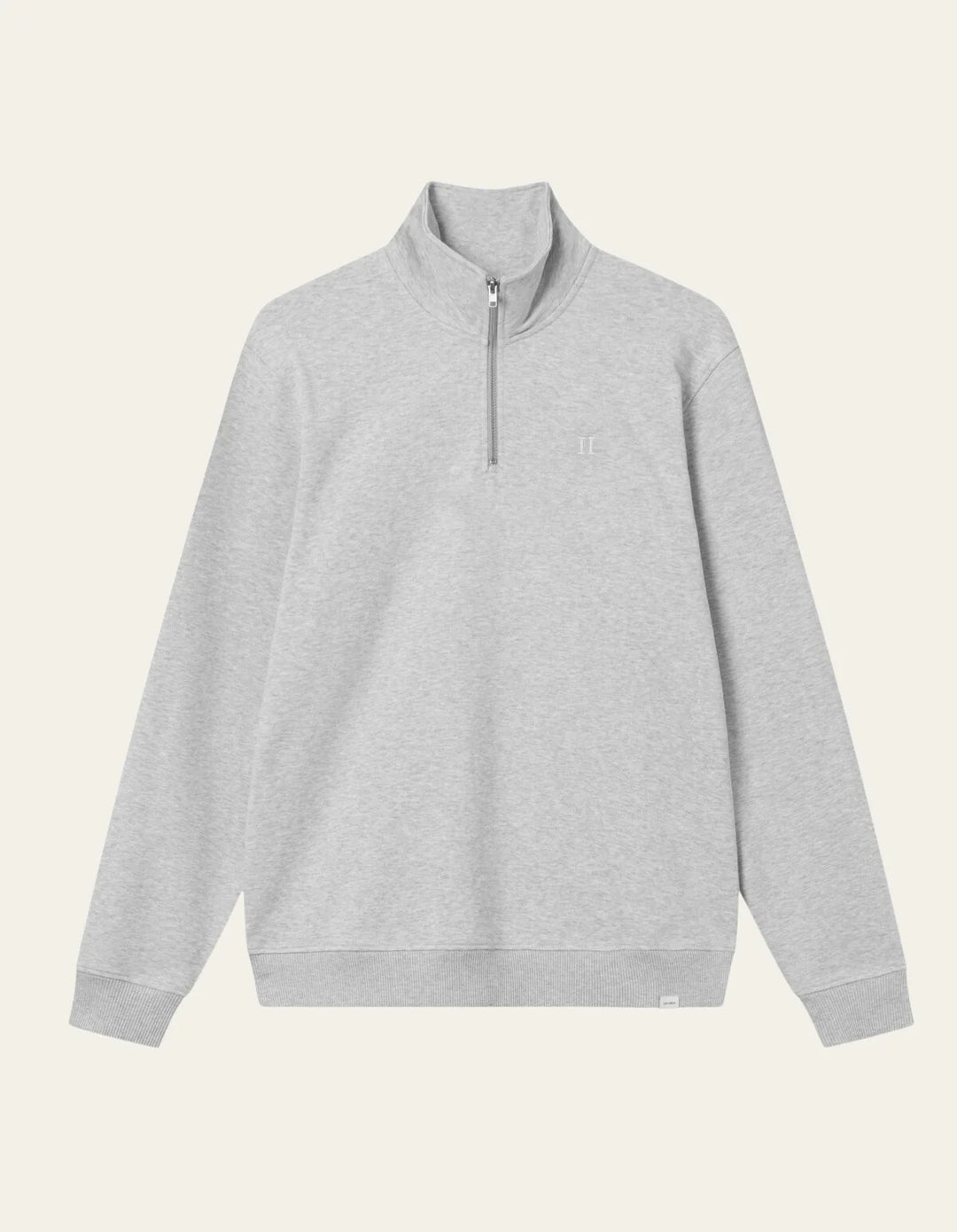 Nørregaard Tonal Half-Zip Sweatshirt Grey Melange