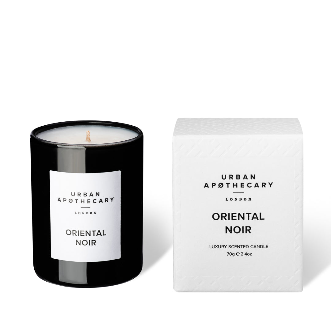 BLACK GLASS CANDLE 70G Oriental Noir