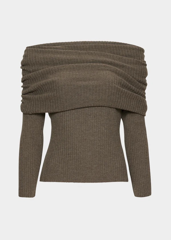 Talina Merino top Wood