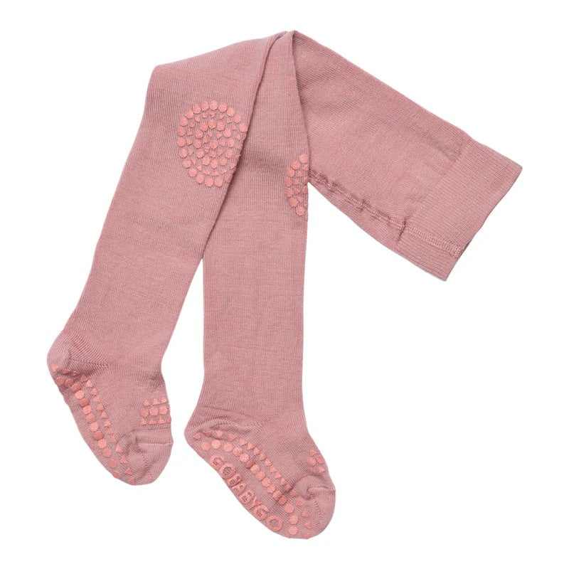 Crawling Tights - Merino Wool Rose Dust