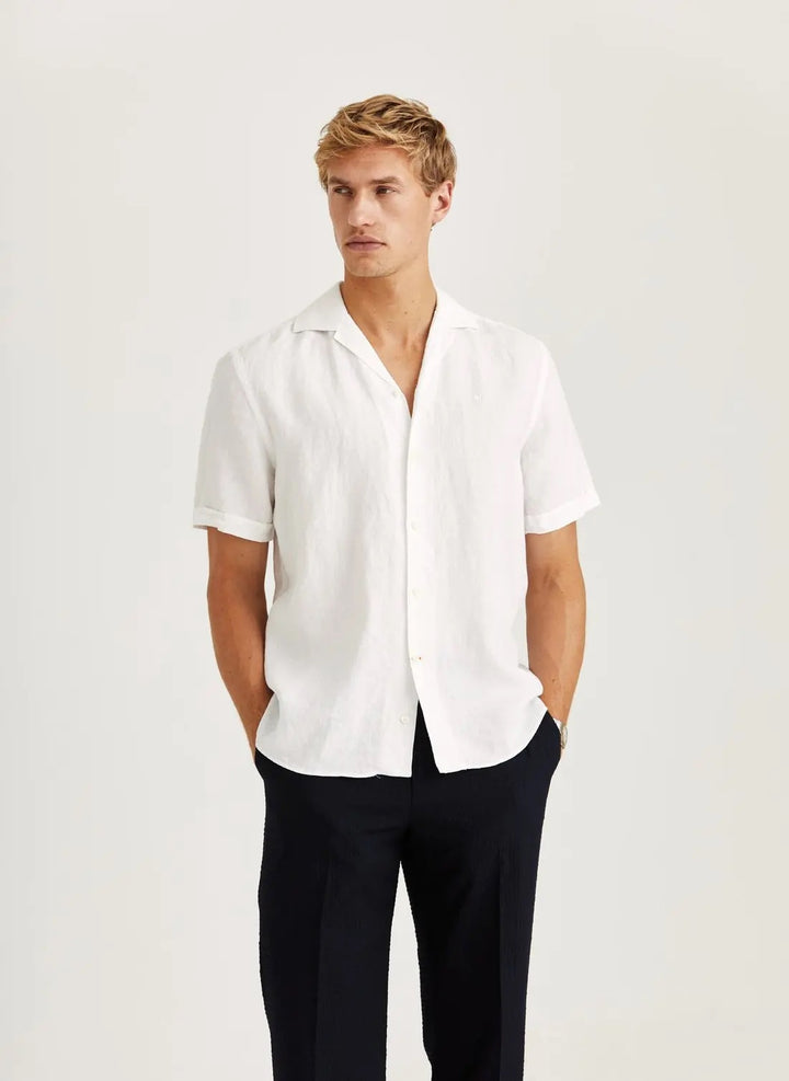 Resort Linen SS Shirt-Relaxed Fit  White