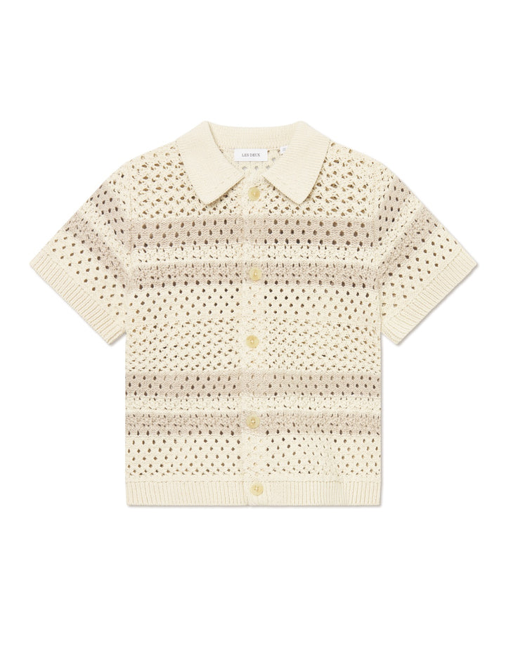Gianni SS Knit Shirt Kids  Ivory