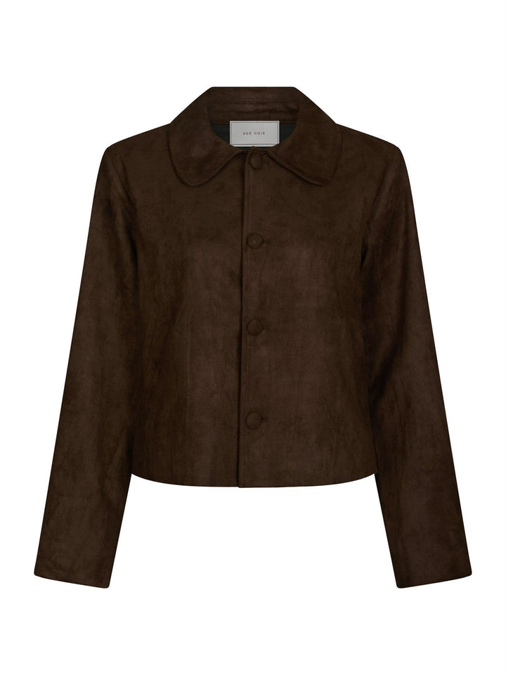 NILO FAUX SUEDE JACKET  Dk.Brown