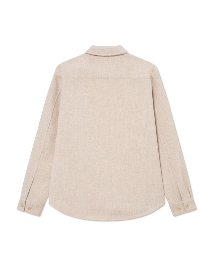 Lennon Bouclé Overshirt  Ivory