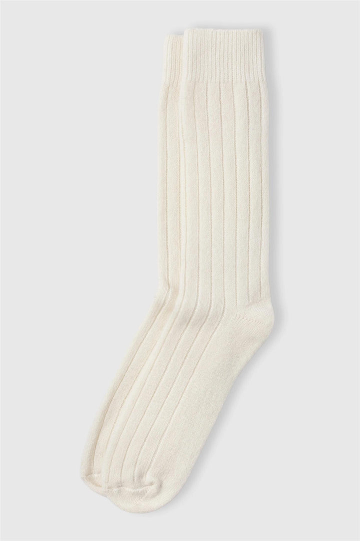 CASHMERE SOCKS, Slim  11 Off White