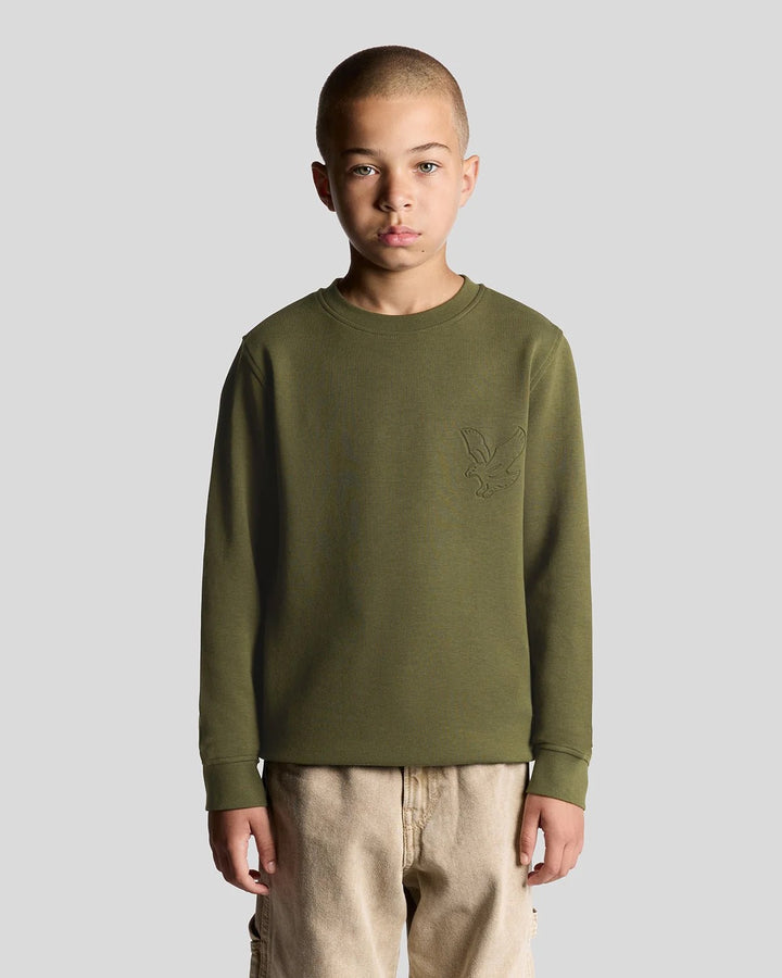 Embossed Eagle Crew Neck  Deep Depths