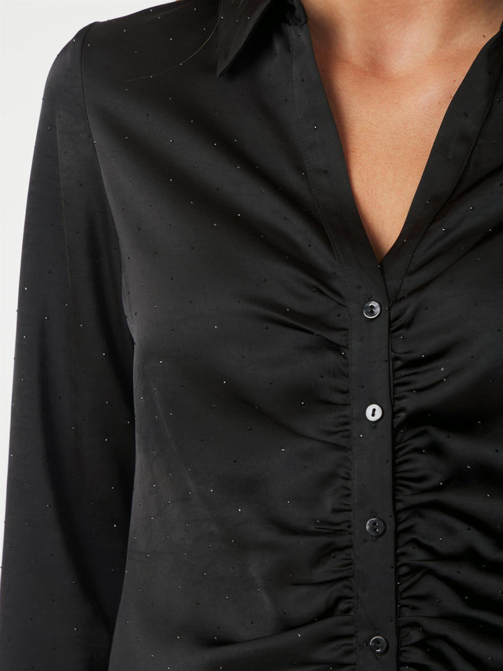 Christy Heavy Sateen Bedaz Shirt  Black