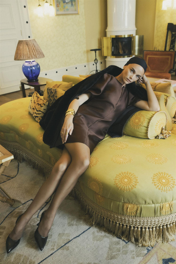 Rosie Dress  Dark Brown