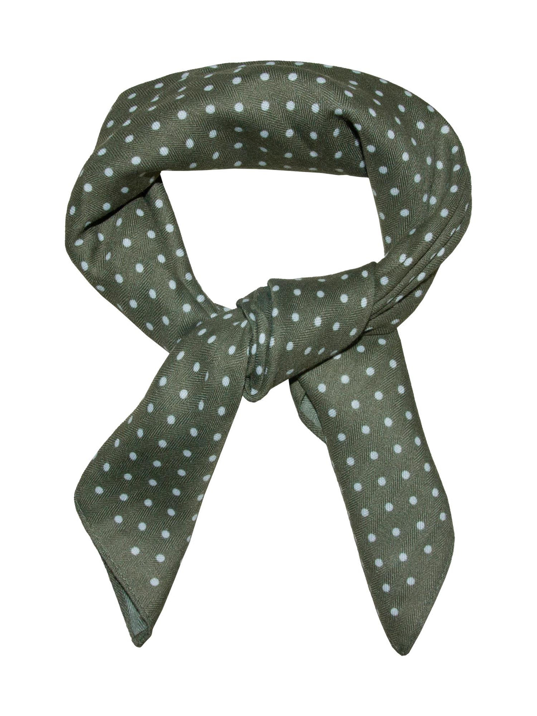 Skjerf m/prikker 65x65 Grønn