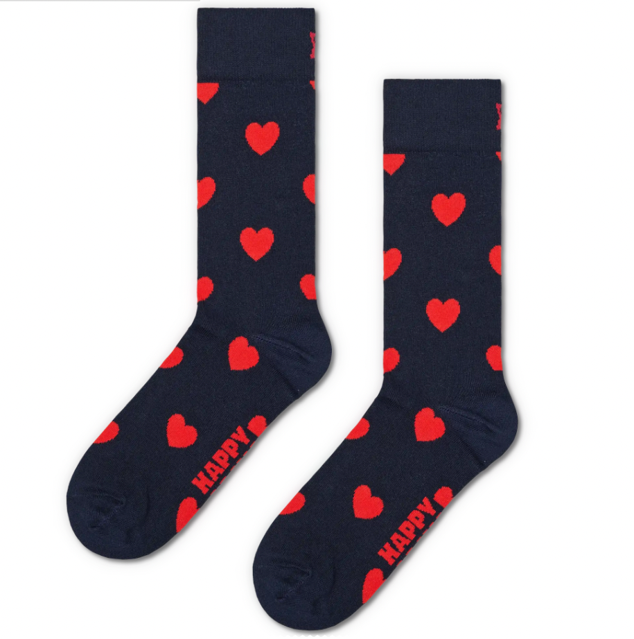 Heart sock Navy