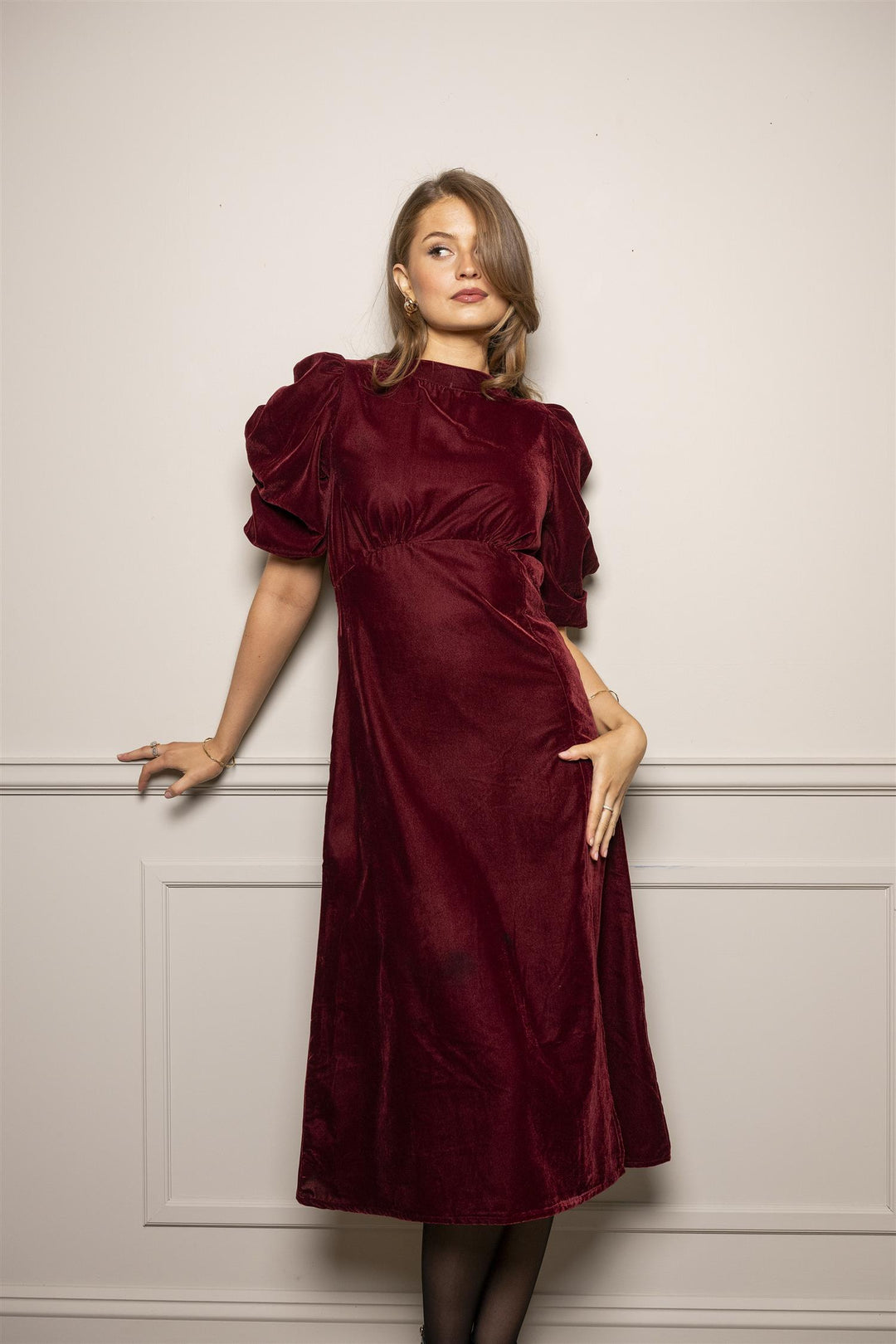 Dakota Dress Velvet Bordeaux Velvet Bordeaux