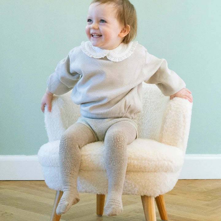 Crawling Tights - Merino Wool  Sand
