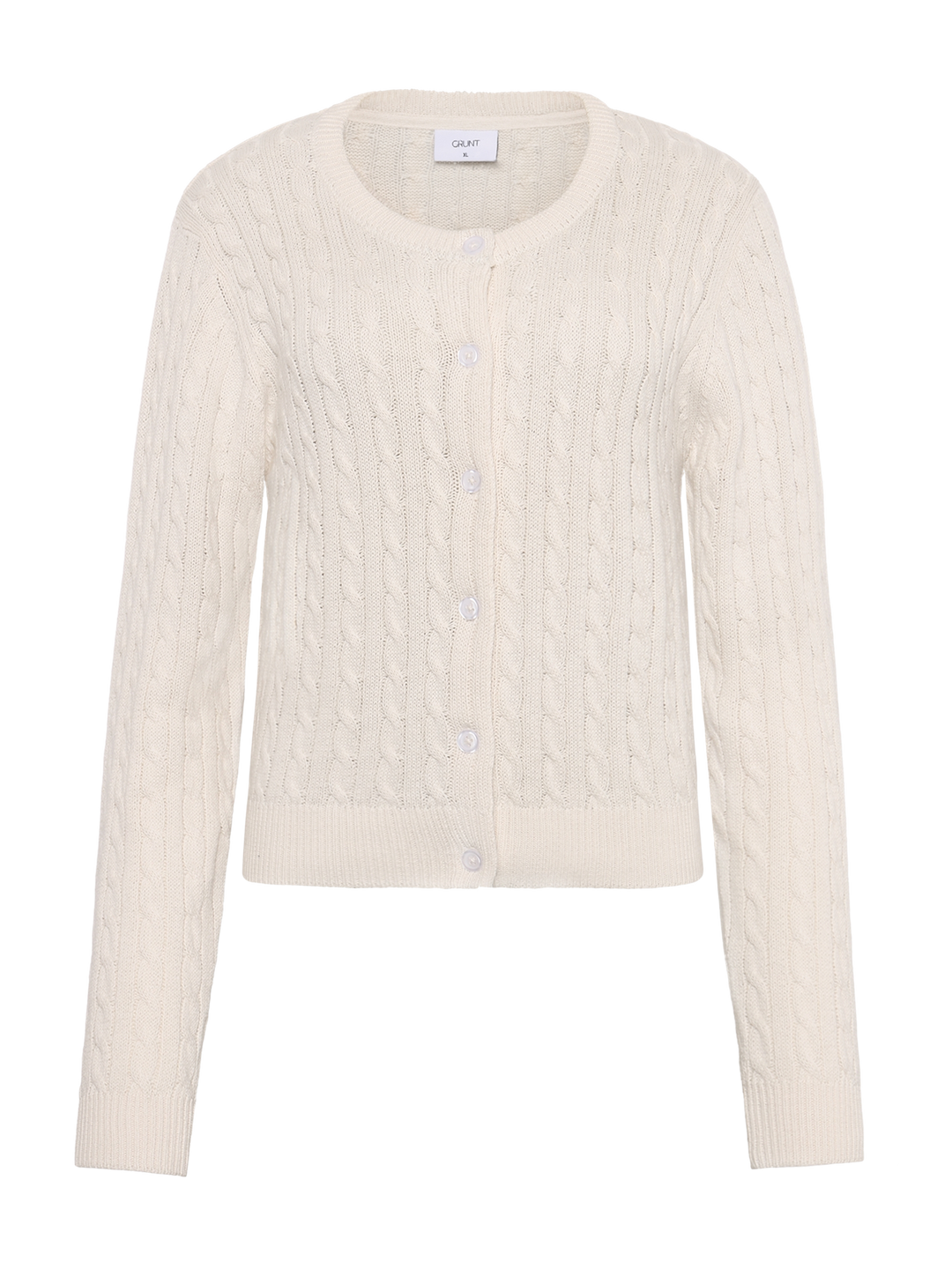 GRLine Cable LS Knit Cardigan Off White