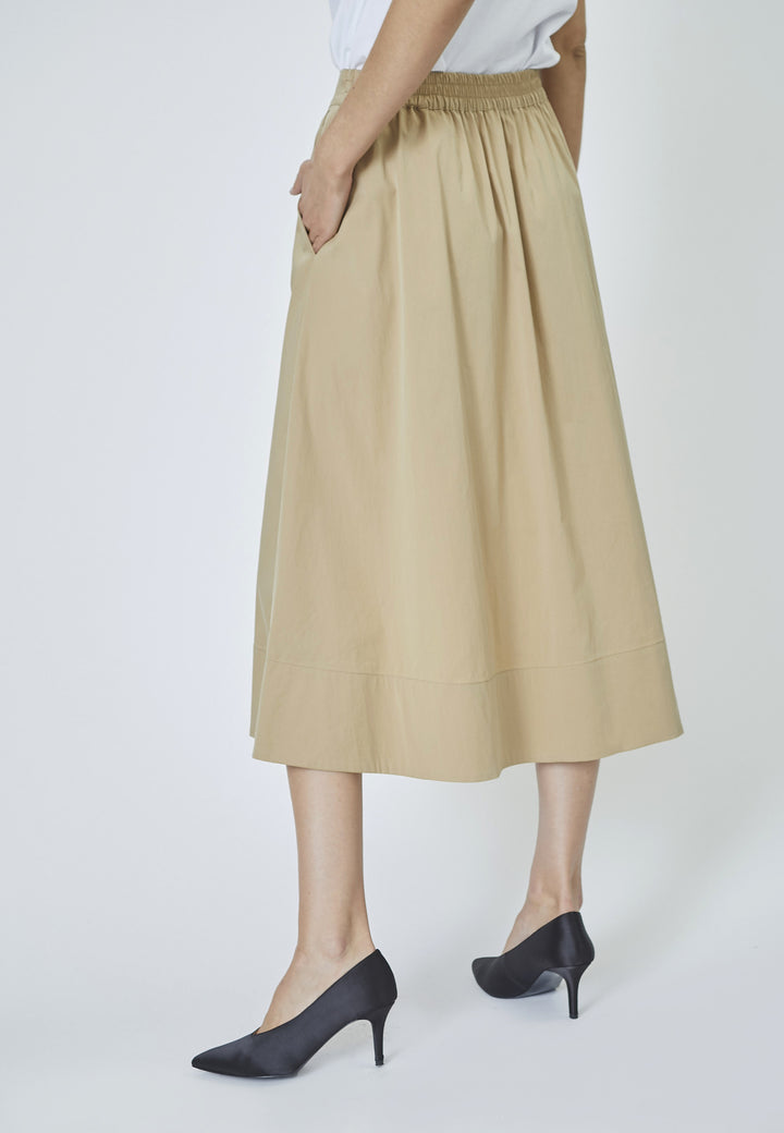 CottonCC Crisp Midi Skirt  Khaki