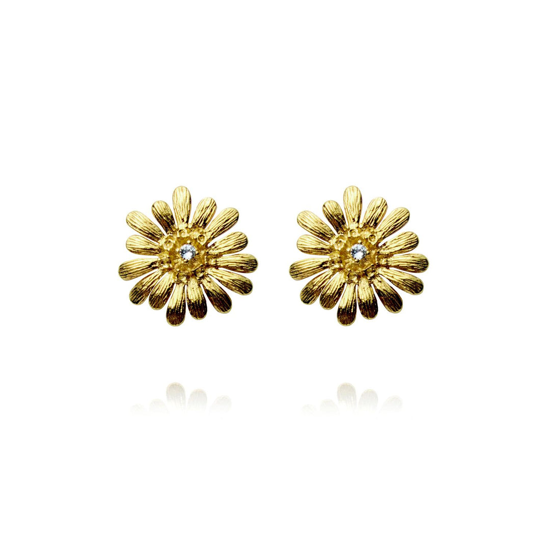 DAISY EARRINGS GOLD  Crystal