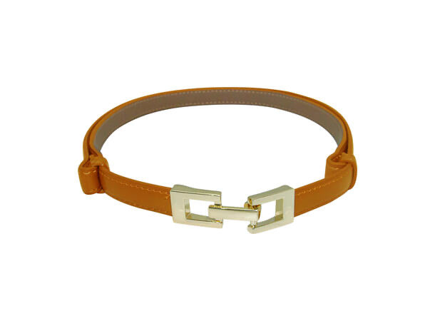 Belte 1,5cm med justerbar spenne - COGNAC  Cognac