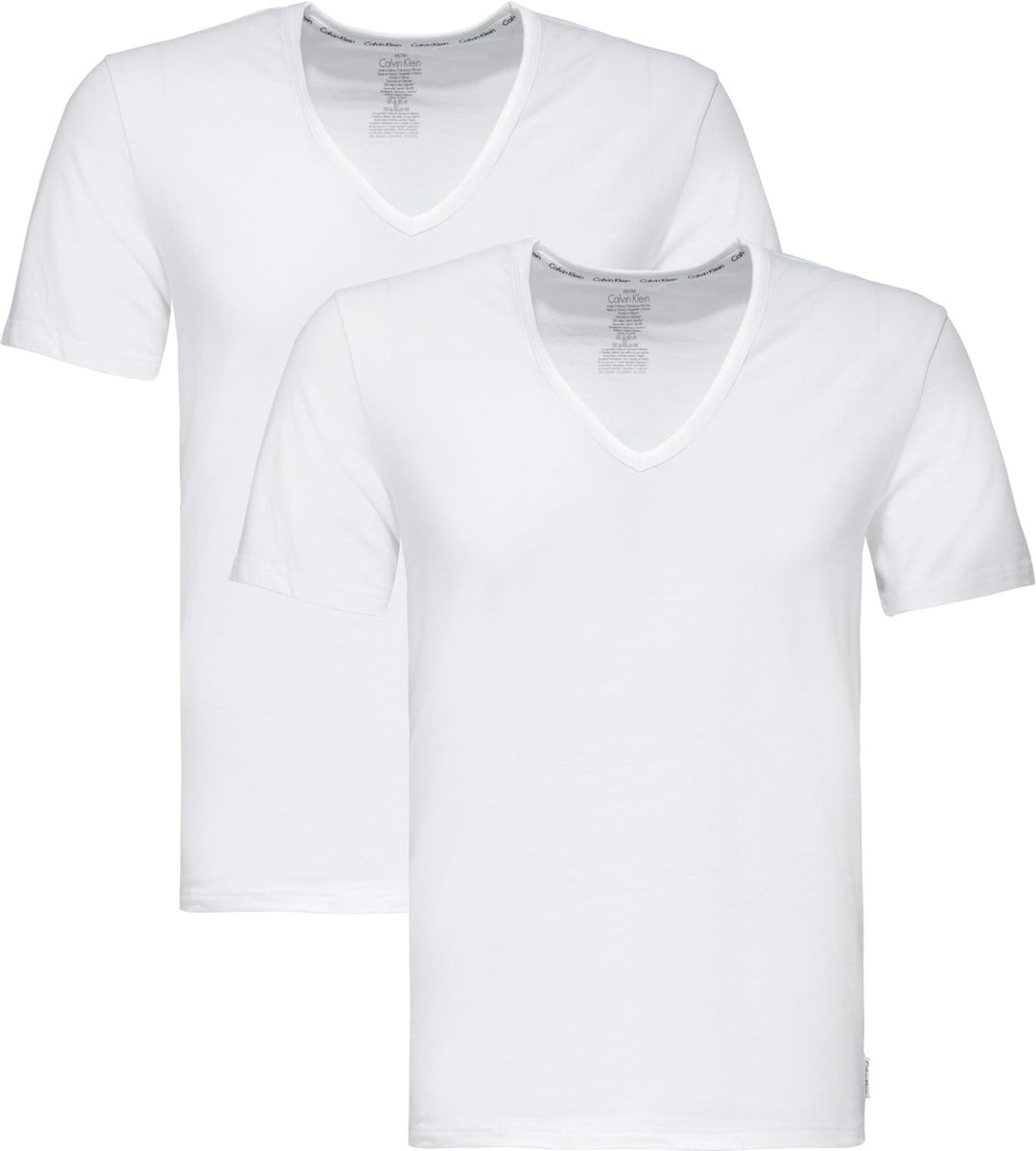 2 PK V NECK White