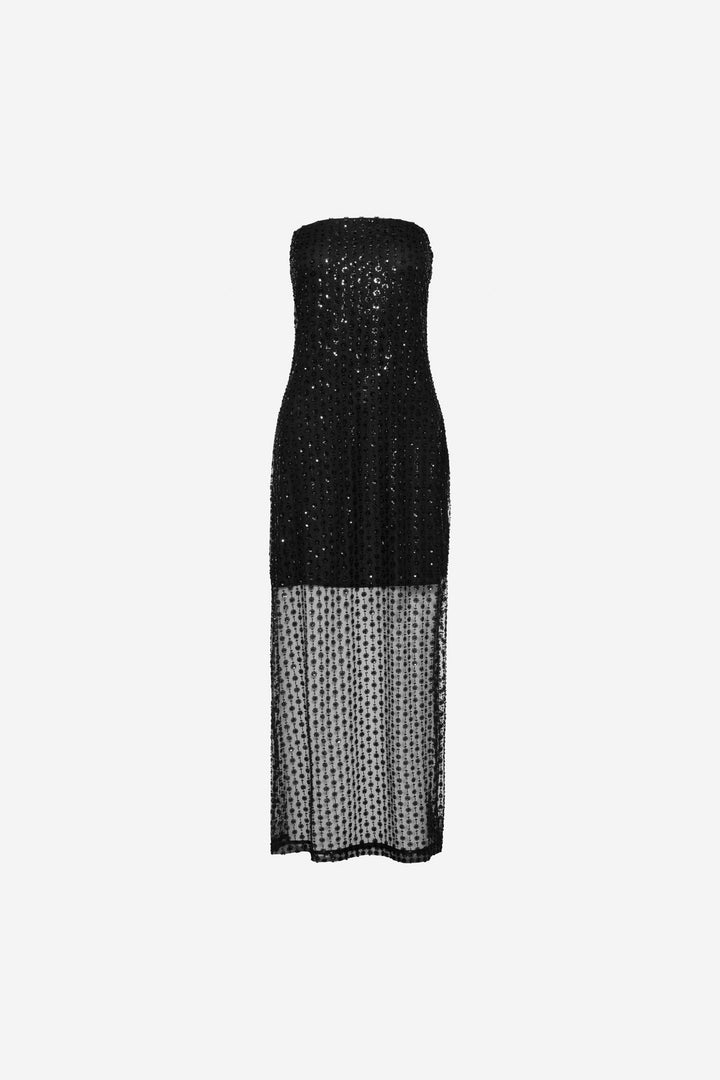 Giovanna Beaded Dress  Black