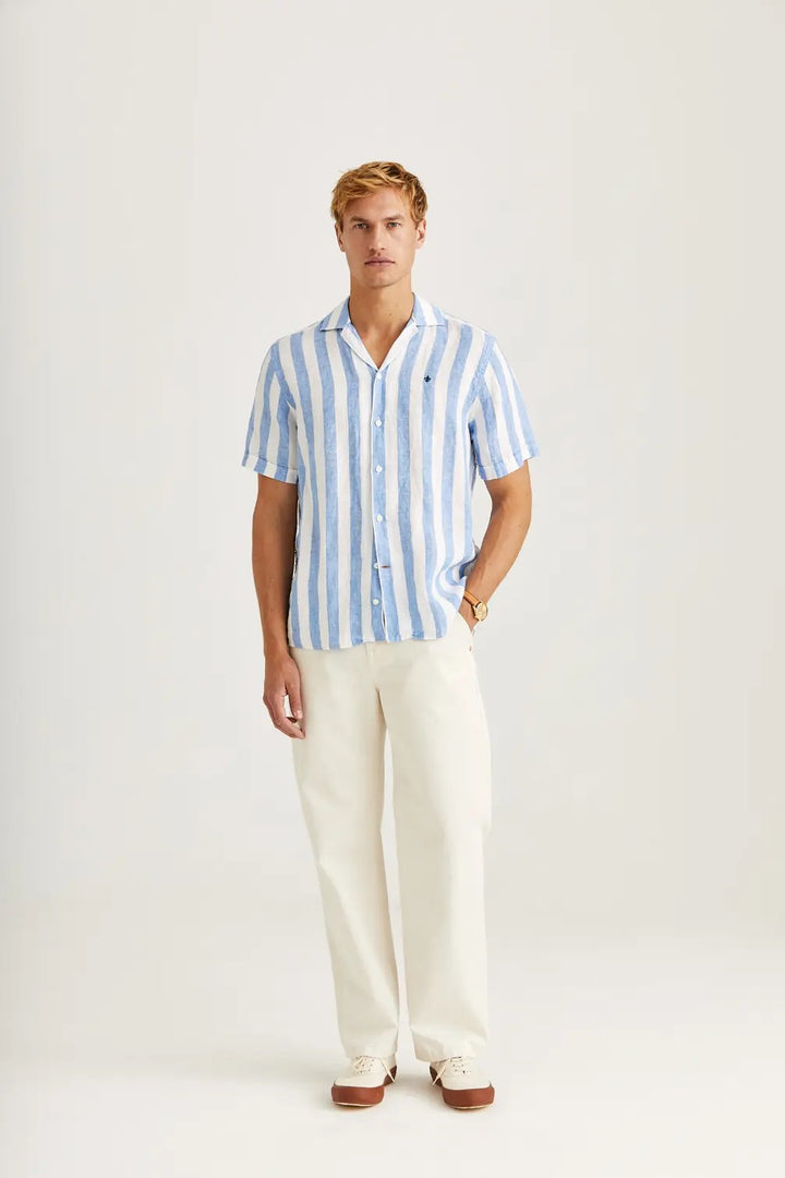 Resort Linen SS Shirt-Relaxed Fit  Blue