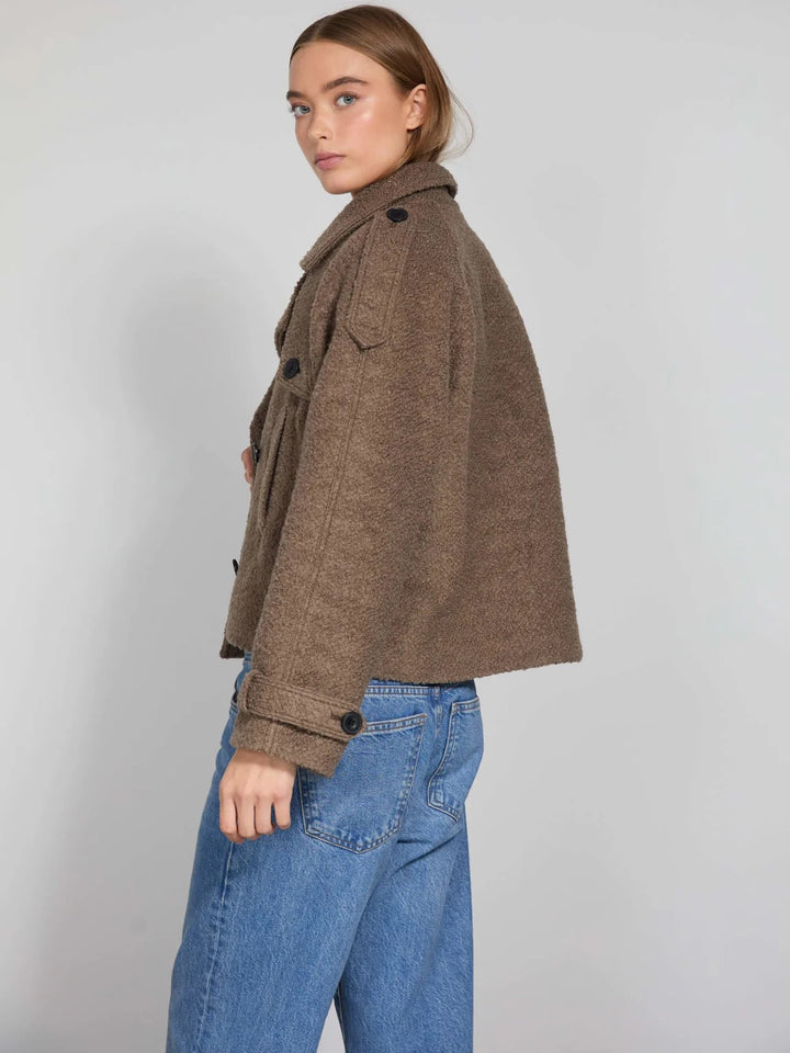 HANNI BOUCLE JACKET  Grey/Brown