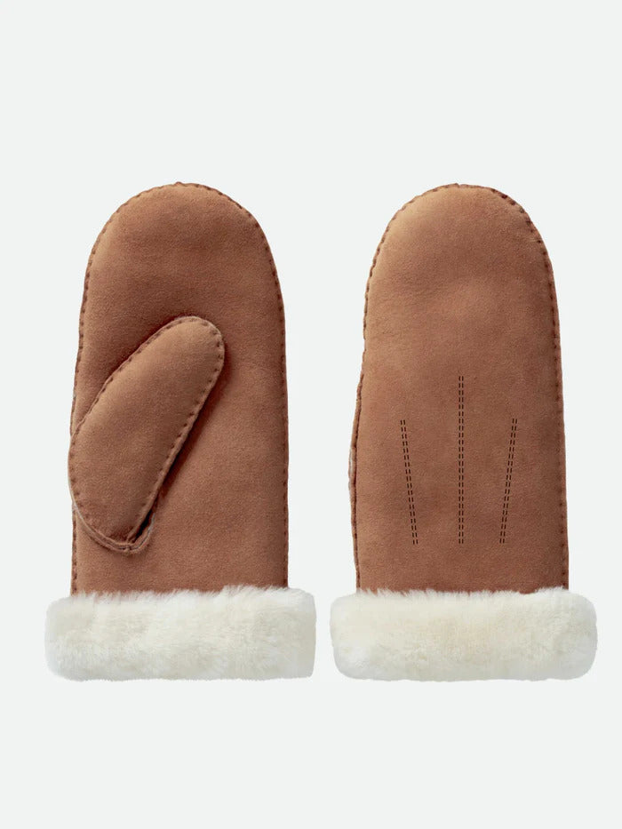 RHSydney Shearling stitch mittens Almond