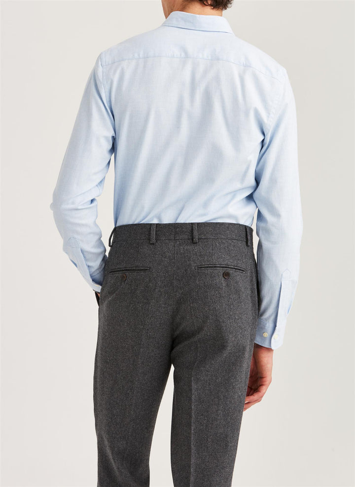 Watts Flannel Shirt-Slim Fit  Light Blue