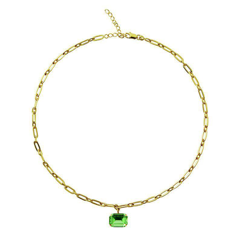 MINI LYDIA NECKLACE GOLD Peridot