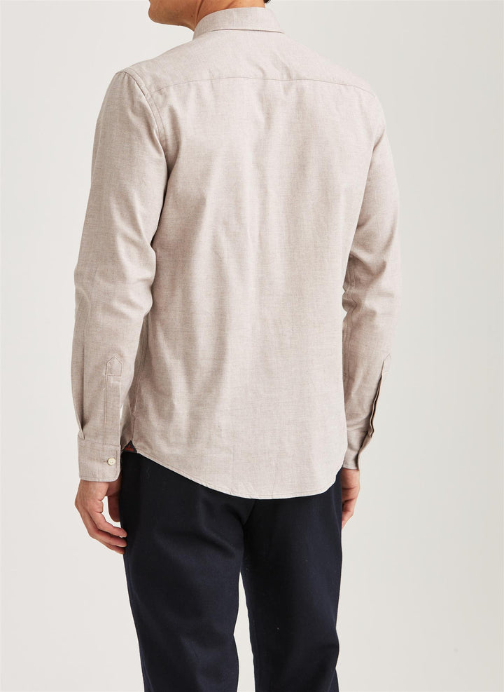 Watts Flannel Shirt-Slim Fit  Khaki